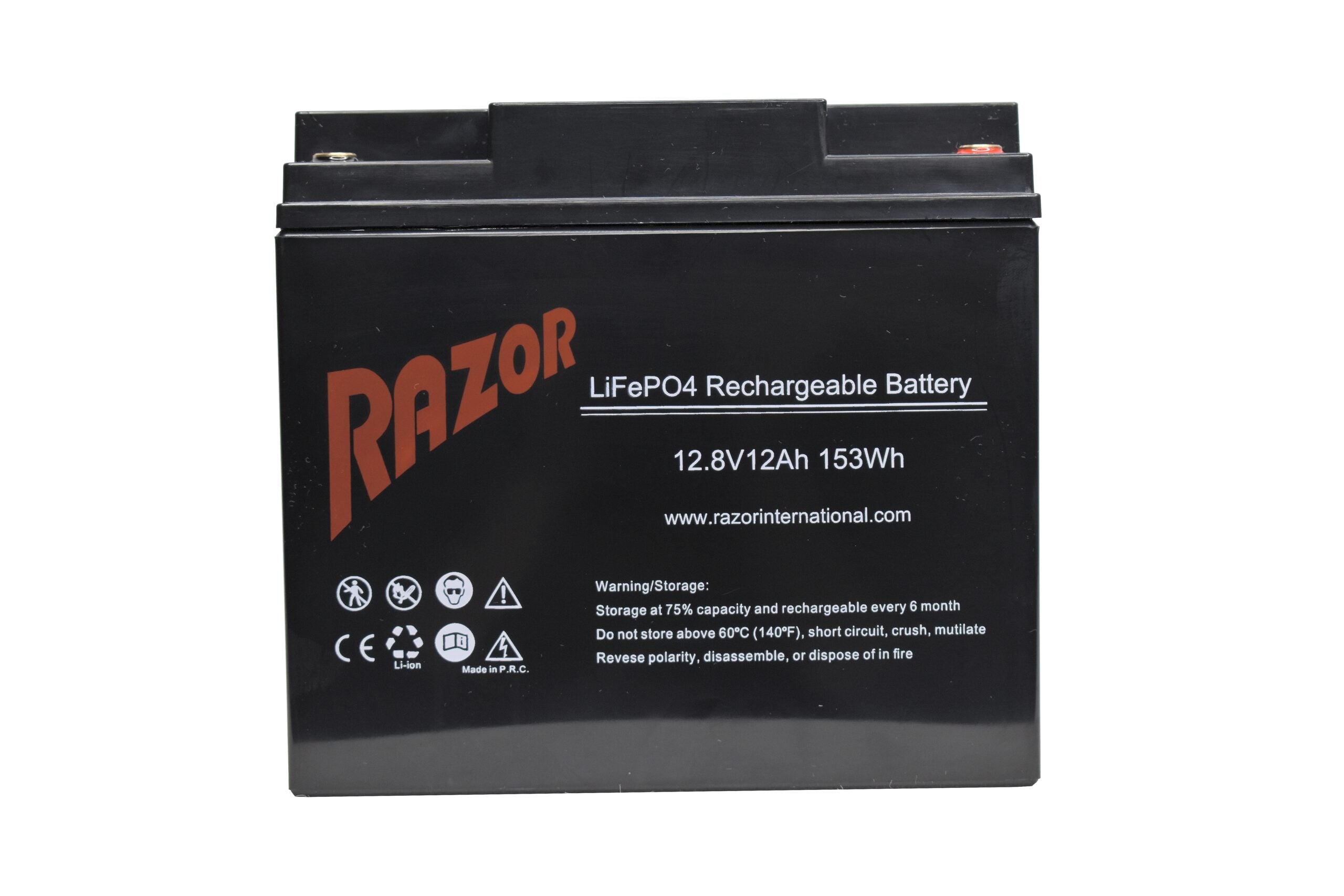 1212L LiFePO₄ Battery (12 V / 12 A) – Razor Universal Power