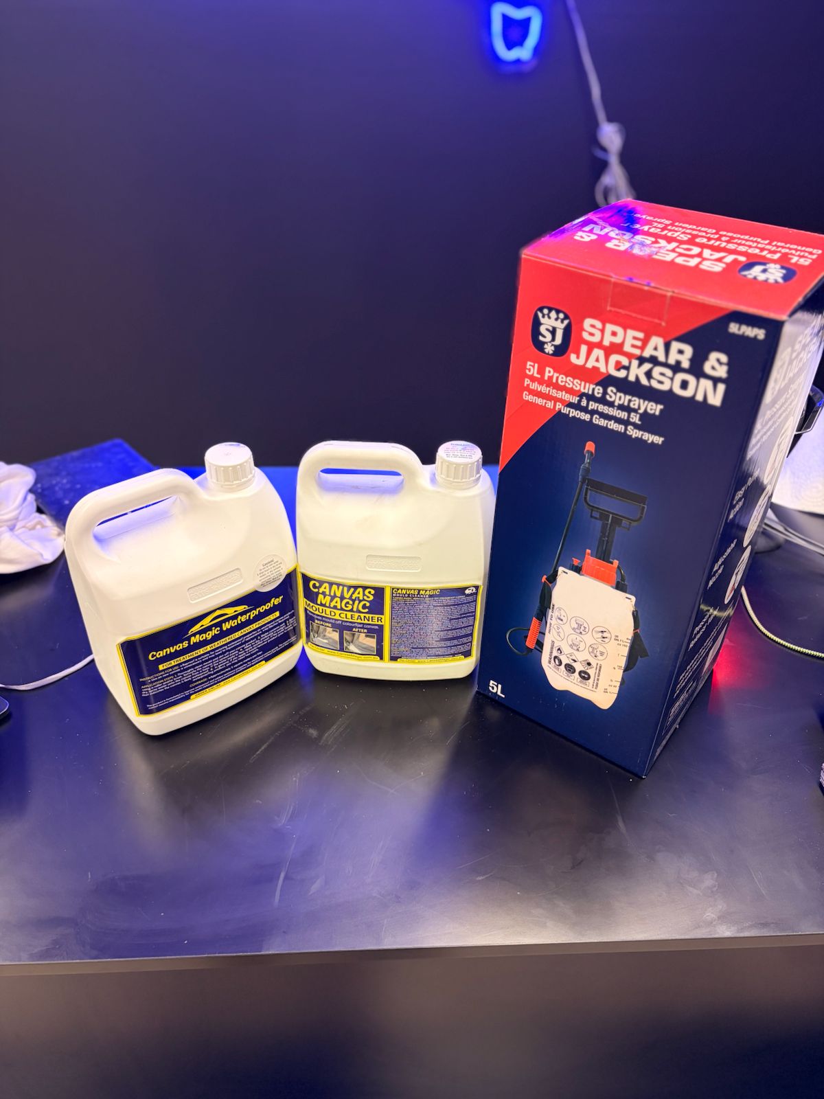 Canvas Magic Complete Kit – Mould Cleaner + Waterproofer + 5L Sprayer