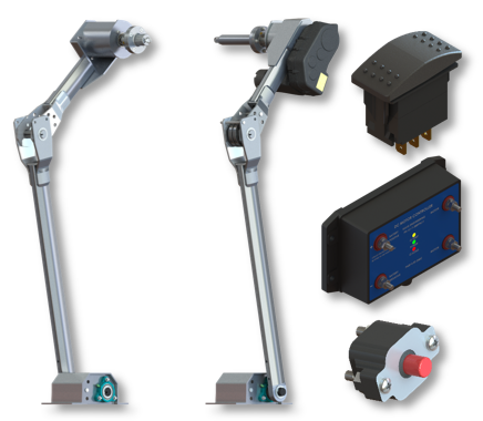 Dual Arm Electric Roll Over Kit c/w Tube Adaptors, Motor and Automatic Controller c/w In-Cab Switch.
