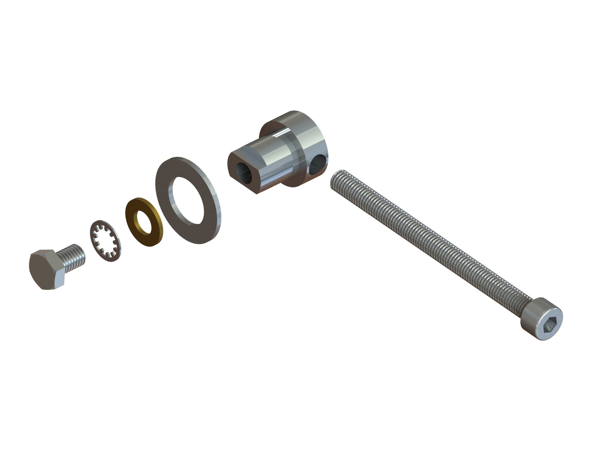 Centre Pin and Adjusting Bolts c/w Washers