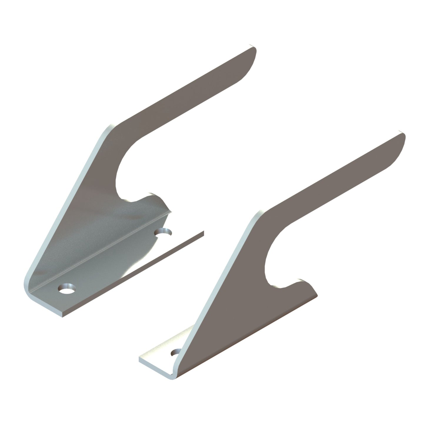 Bolt-on shark fin brackets for pull-out tarp system