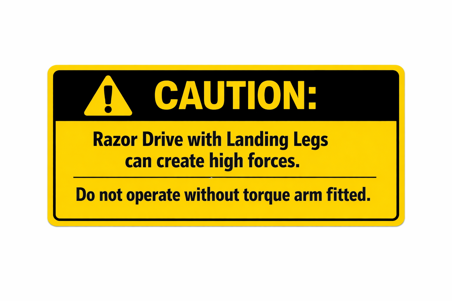 Landing Leg Caution Label