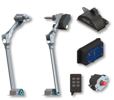 Dual Arm Electric Roll Over Kit c/w Tube Adaptors, Motor and Automatic Controller - Remote Control